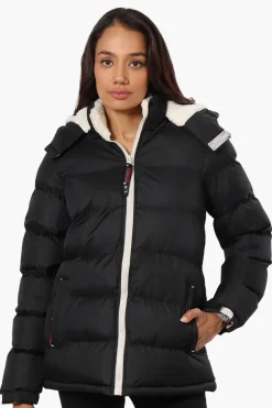 Canada Weather Gear Solid Bubble Bomber Jacket - Black