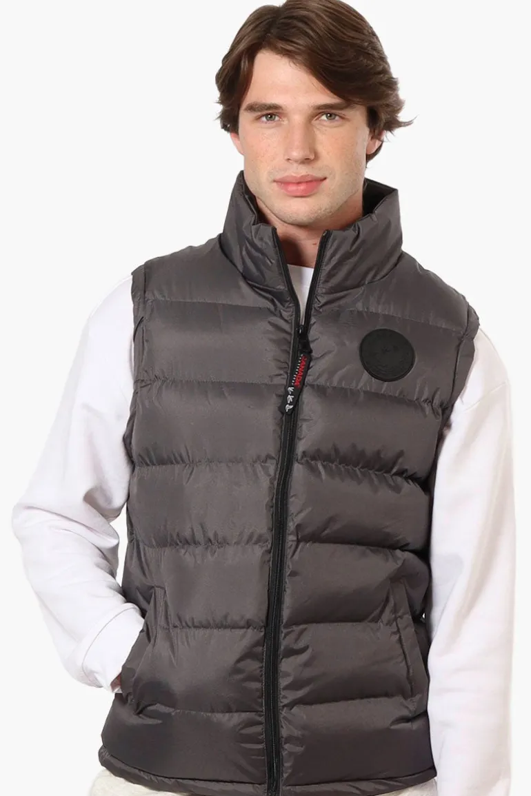 Canada Weather Gear Solid Bubble Vest - Grey