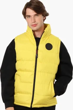 Canada Weather Gear Solid Bubble Vest - Yellow