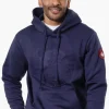 Canada Weather Gear Solid Embossed Logo Hoodie - Navy