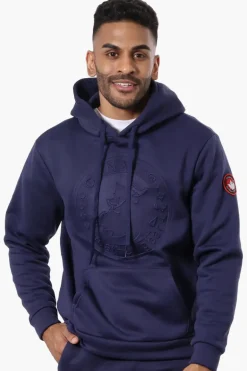 Canada Weather Gear Solid Embossed Logo Hoodie - Navy