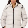Canada Weather Gear Solid Bubble Bomber Jacket - White