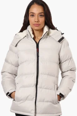 Canada Weather Gear Solid Bubble Bomber Jacket - White