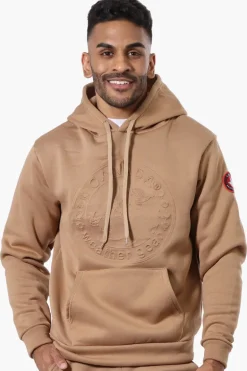 Canada Weather Gear Solid Embossed Logo Hoodie - Brown