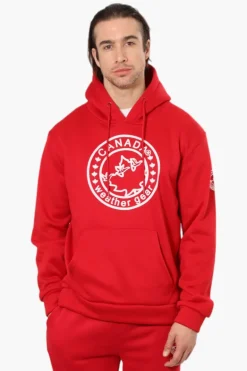 Canada Weather Gear Solid Centre Logo Hoodie - Red