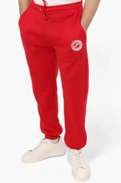 Canada Weather Gear Solid Tie Waist Joggers - Red