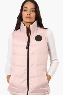 Canada Weather Gear Solid Bubble Vest - Blush