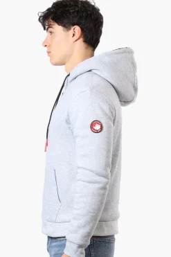 Canada Weather Gear Solid Sherpa Lined Lightweight Jacket - Grey