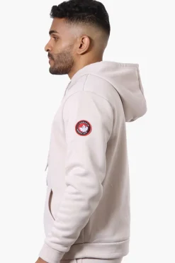 Canada Weather Gear Solid Embossed Logo Hoodie - Beige