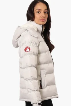 Canada Weather Gear Solid Bubble Bomber Jacket - White