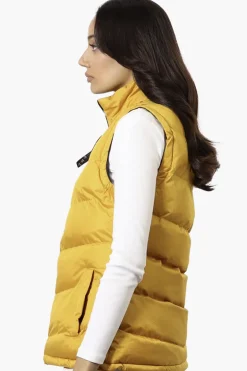 Canada Weather Gear Solid Bubble Vest - Mustard