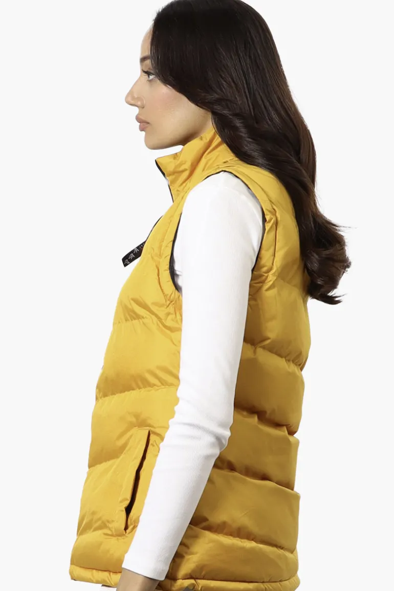 Canada Weather Gear Solid Bubble Vest - Mustard