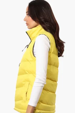 Canada Weather Gear Solid Bubble Vest - Yellow