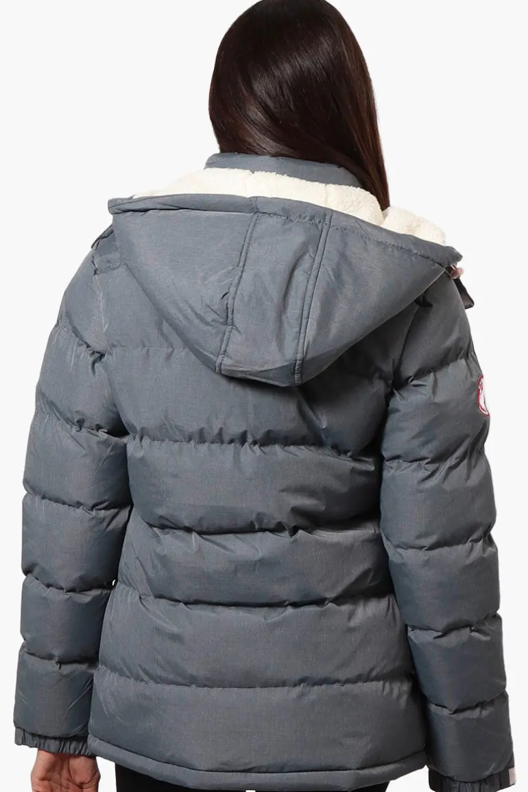 Canada Weather Gear Solid Bubble Bomber Jacket - Grey