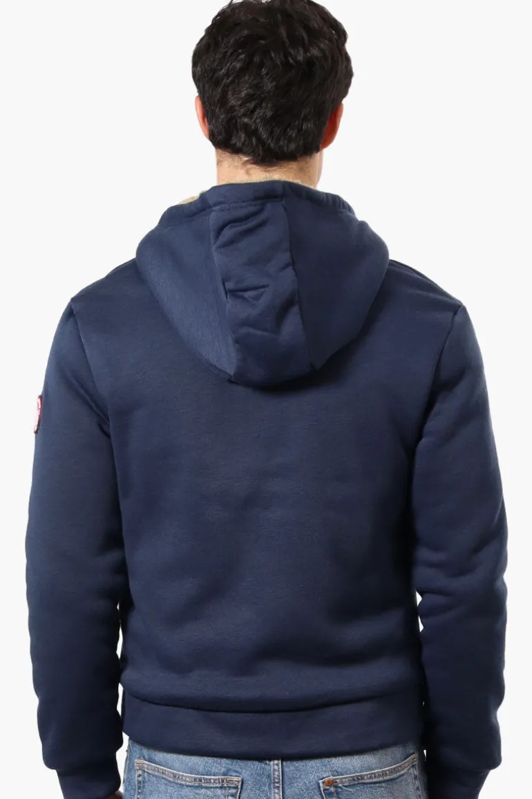 Canada Weather Gear Solid Sherpa Lined Lightweight Jacket - Navy