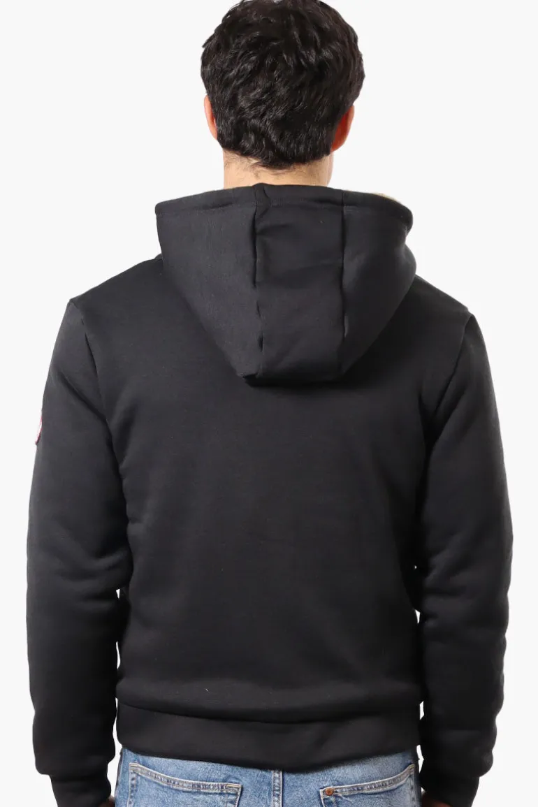 Canada Weather Gear Solid Sherpa Lined Lightweight Jacket - Black