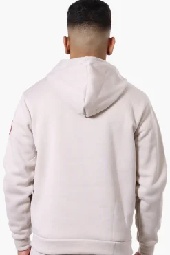 Canada Weather Gear Solid Embossed Logo Hoodie - Beige