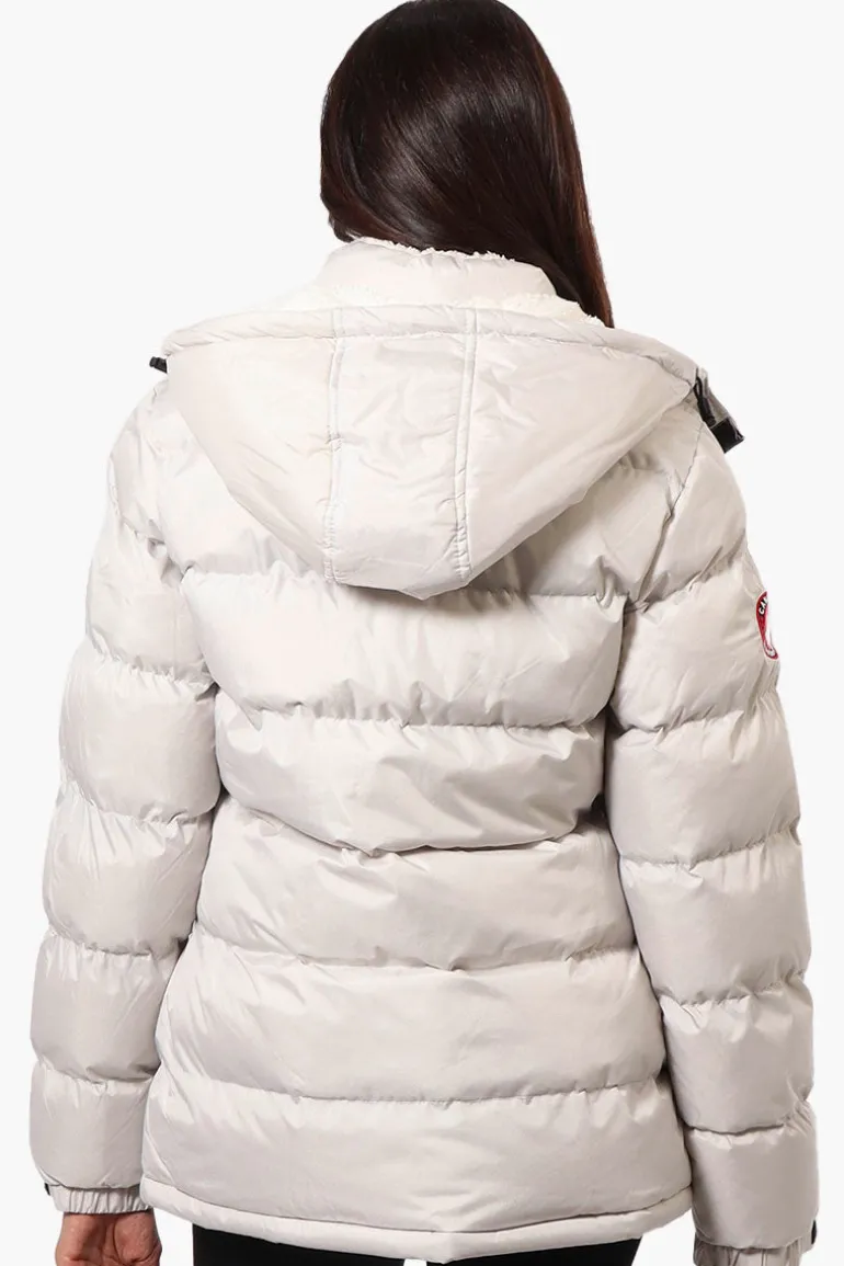 Canada Weather Gear Solid Bubble Bomber Jacket - White