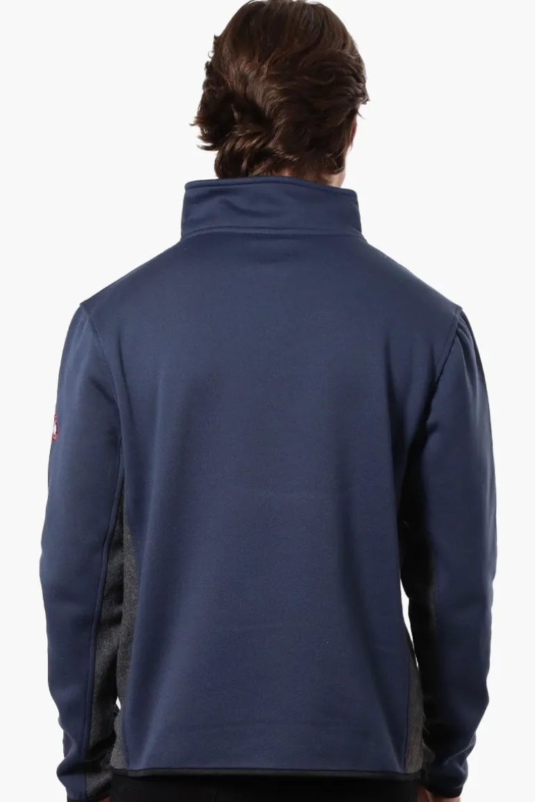 Canada Weather Gear Solid Half Zip Sweatshirt - Navy