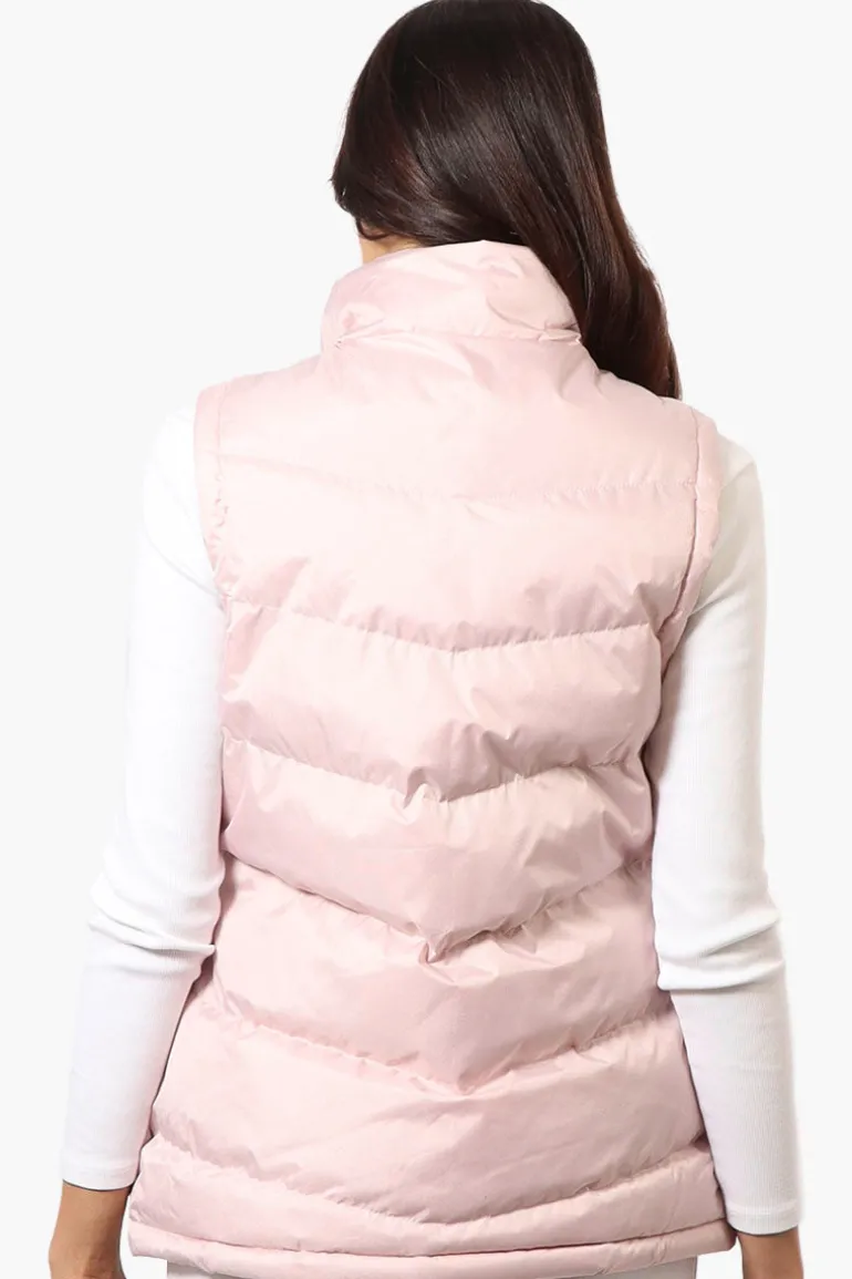 Canada Weather Gear Solid Bubble Vest - Blush