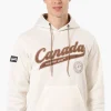 Canada Weather Gear Striped Cuff Hoodie - White