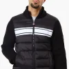 Canada Weather Gear Striped Sweater Knit Lightweight Jacket - Black