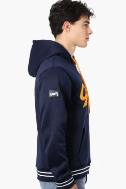 Canada Weather Gear Striped Cuff Hoodie - Navy