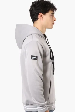 Canada Weather Gear Striped Cuff Hoodie - Grey