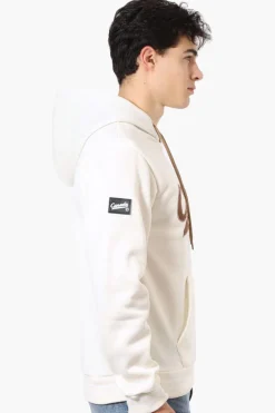 Canada Weather Gear Striped Cuff Hoodie - White