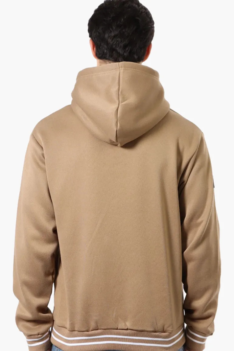 Canada Weather Gear Striped Cuff Hoodie - Beige