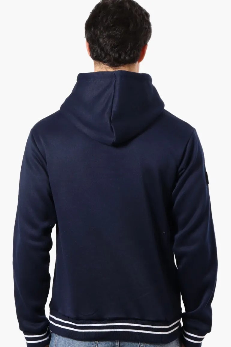 Canada Weather Gear Striped Cuff Hoodie - Navy