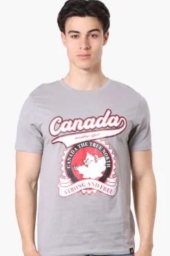 Canada Weather Gear Strong And Free Print Tee - Stone