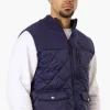 Canada Weather Gear Sweater Knit Polyfill Puffer Vest - Navy