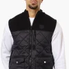 Canada Weather Gear Sweater Knit Polyfill Puffer Vest - Black