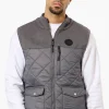 Canada Weather Gear Sweater Knit Polyfill Puffer Vest - Grey