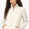 Canada Weather Gear Sweater Knit Polyfill Lightweight Jacket - White