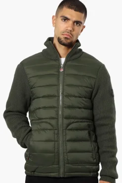 Canada Weather Gear Sweater Knit Polyfill Lightweight Jacket - Olive