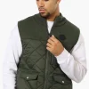 Canada Weather Gear Sweater Knit Polyfill Puffer Vest - Olive