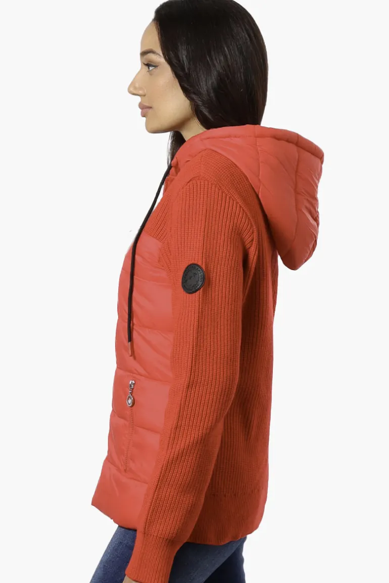 Canada Weather Gear Sweater Knit Polyfill Lightweight Jacket - Red