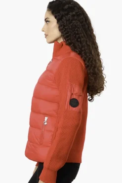 Canada Weather Gear Sweater Knit Polyfill Lightweight Jacket - Red