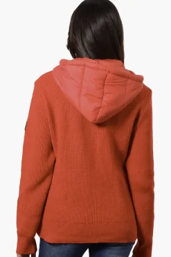 Canada Weather Gear Sweater Knit Polyfill Lightweight Jacket - Red