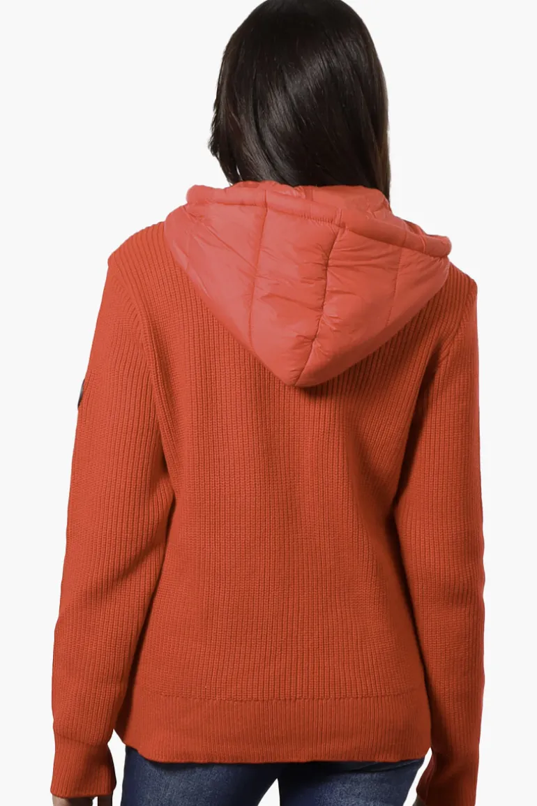 Canada Weather Gear Sweater Knit Polyfill Lightweight Jacket - Red
