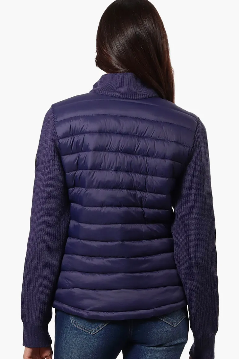 Canada Weather Gear Sweater Knit Zip Up Lightweight Jacket - Navy