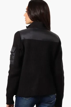 Canada Weather Gear Sweater Knit Polyfill Lightweight Jacket - Black