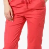 Canada Weather Gear Tie Waist Cargo Capris - Coral