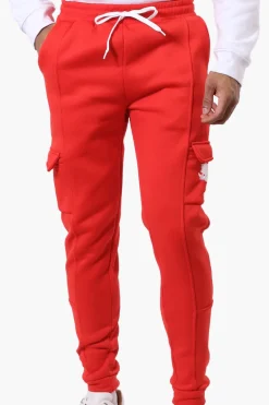 Canada Weather Gear Tie Waist Cargo Joggers - Red