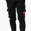 Canada Weather Gear Tie Waist Cargo Joggers - Black