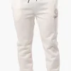 Canada Weather Gear Tie Waist Embroidered Joggers - White