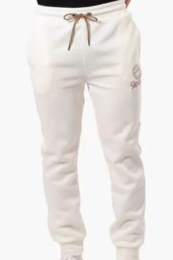 Canada Weather Gear Tie Waist Embroidered Joggers - White