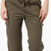 Canada Weather Gear Tie Waist Cargo Capris - Olive